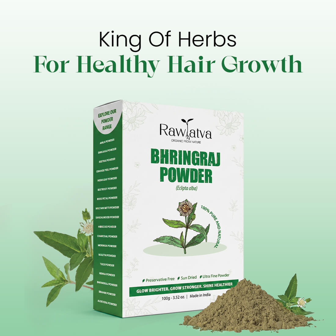 Bhringraj Powder | Ayurvedic Hair Growth Powder | 100g
