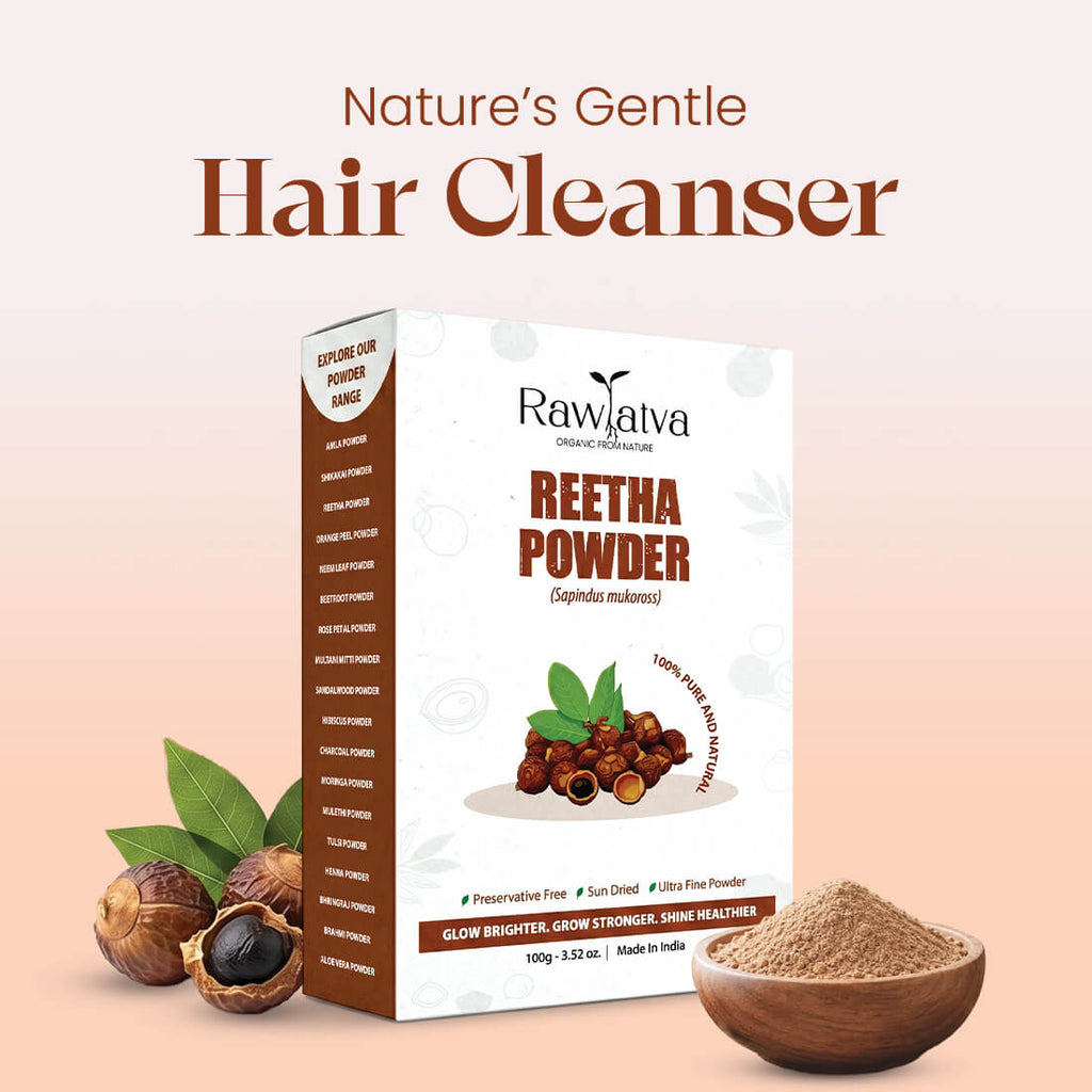 Reetha Powder for Clean Scalp & Healthy-Looking Hair, 100g