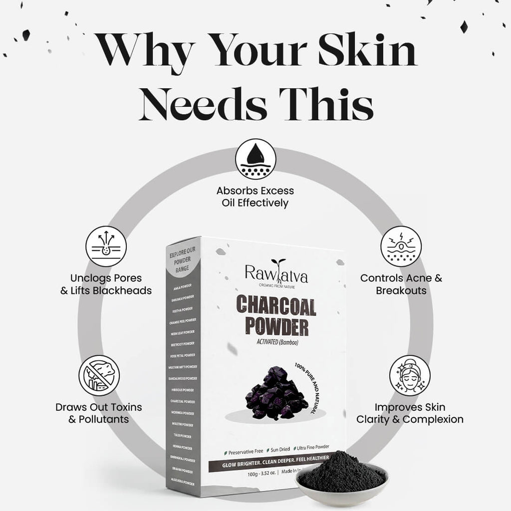 Bamboo Charcoal Powder | Deep Detox & Pore Cleansing | 100g