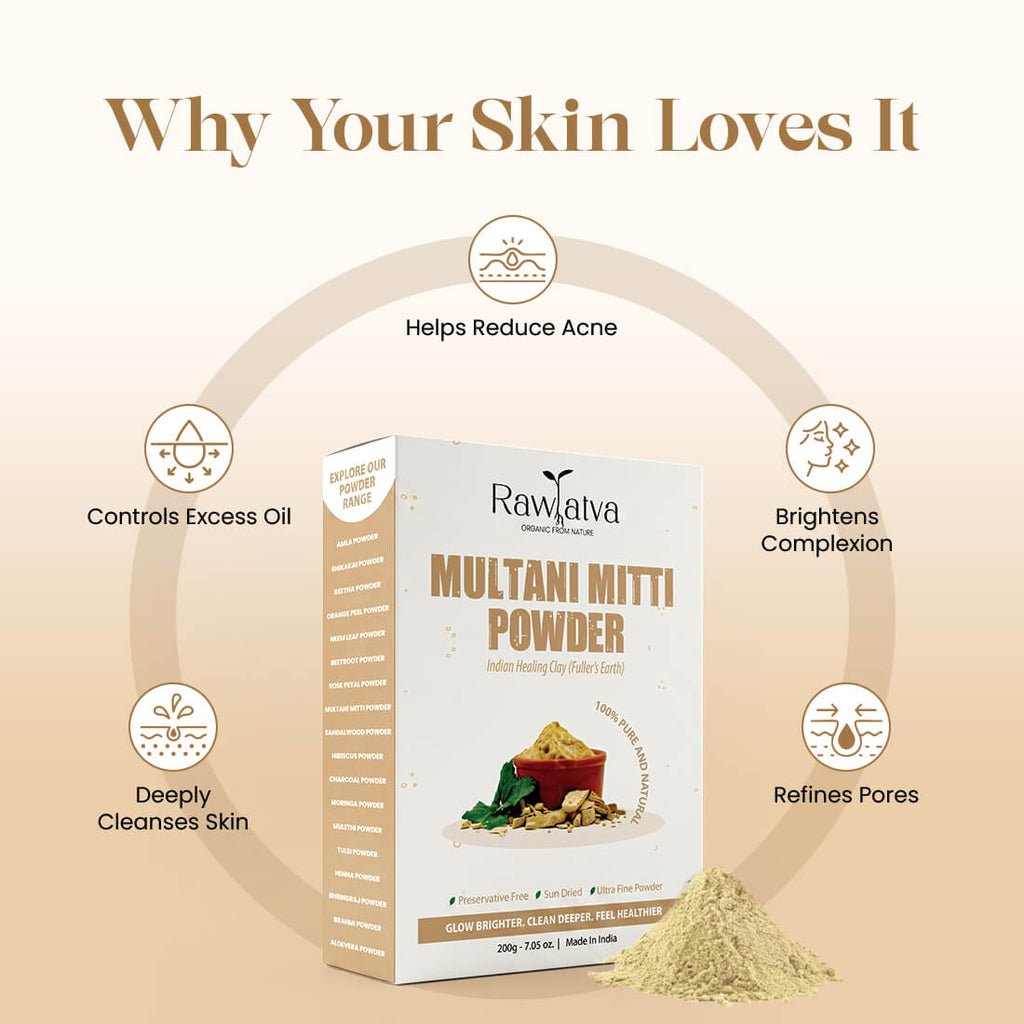 Multani Mitti Powder | For Deep Cleansing & Glow  | 200g