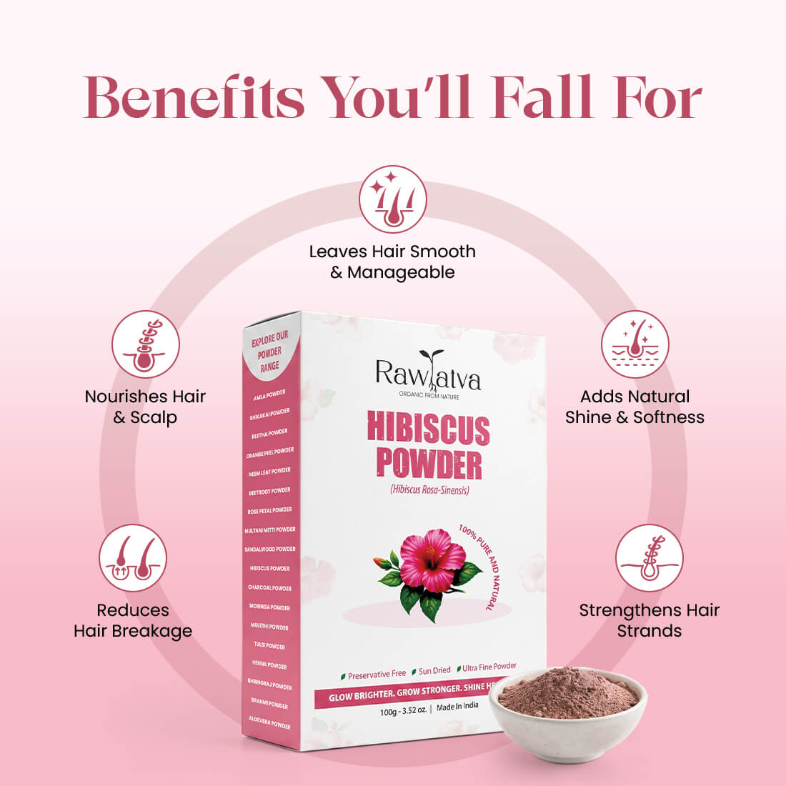 RawTatva Hibiscus Powder | 100G