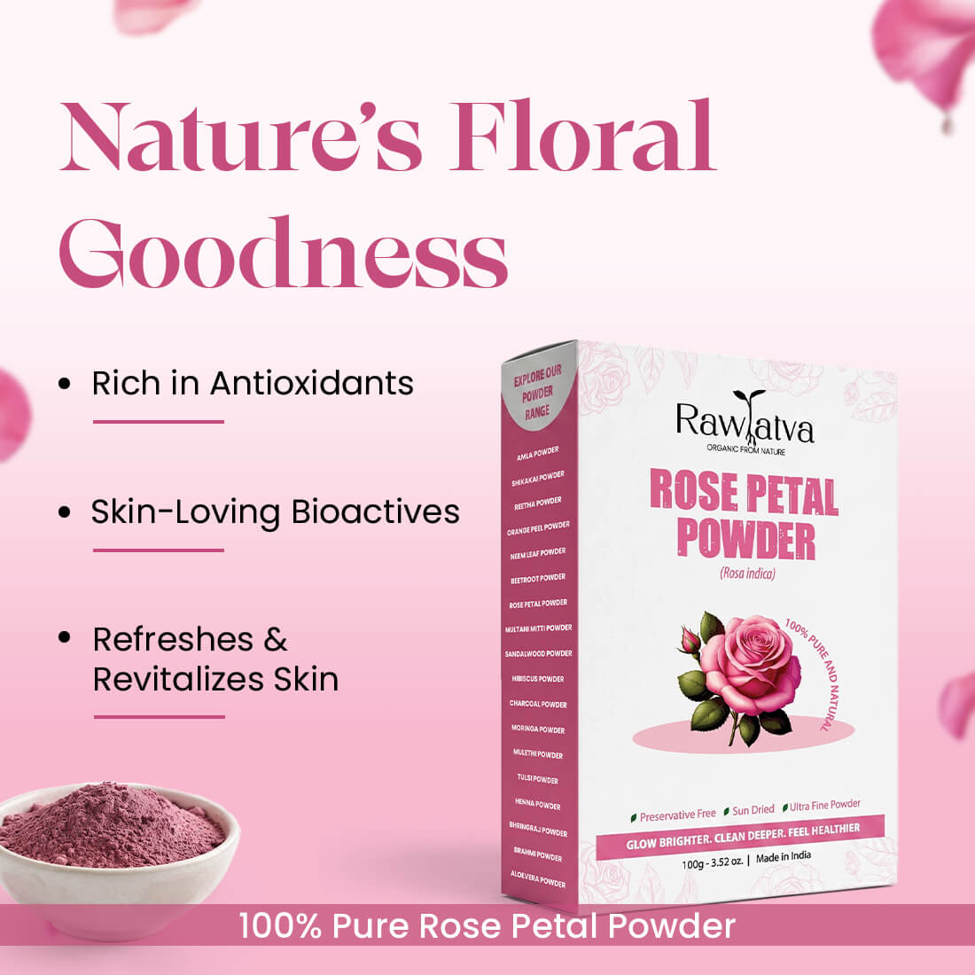 Rose Petal Powder | 100G