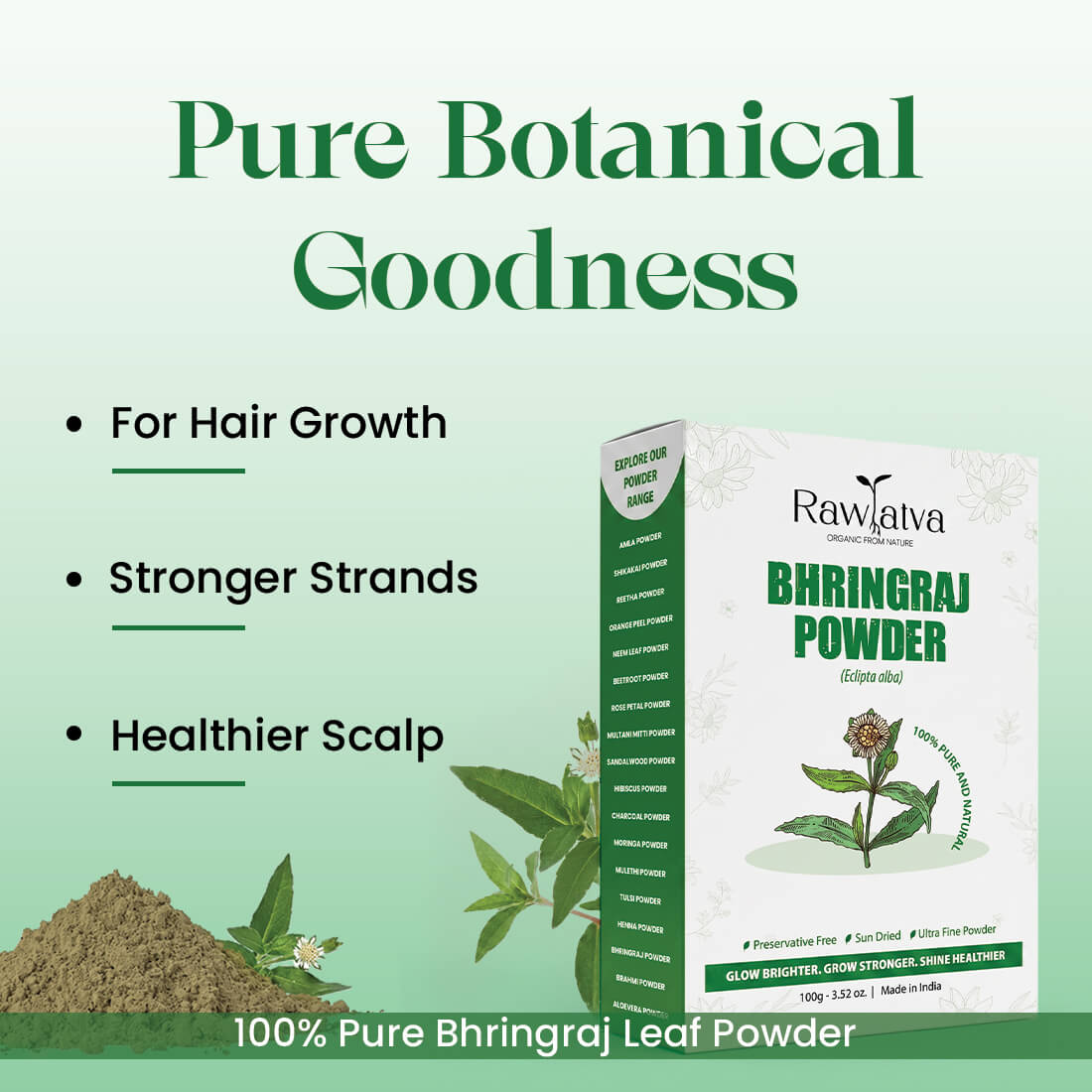 Bhringraj Powder | Ayurvedic Hair Growth Powder | 100g