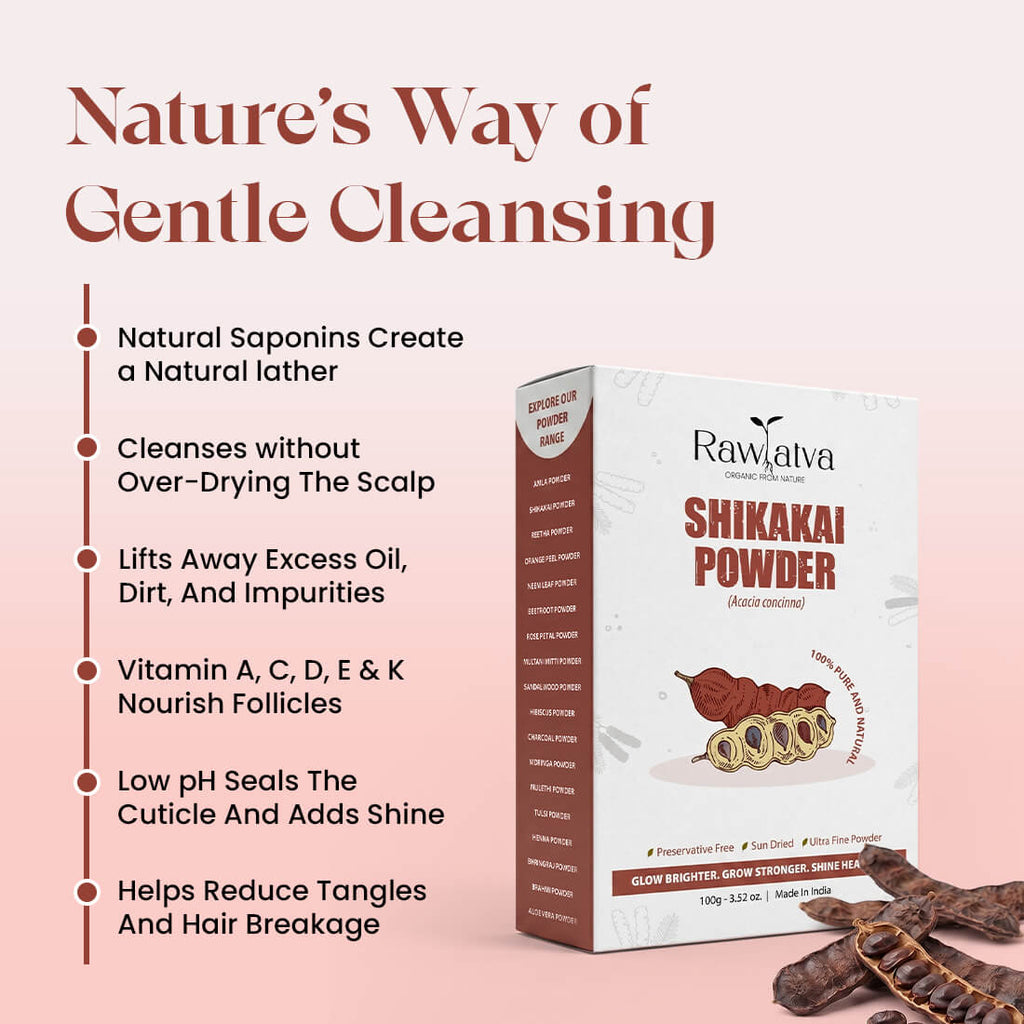 Shikakai Powder | For Strong, Shiny & Healthy Hair | 100g