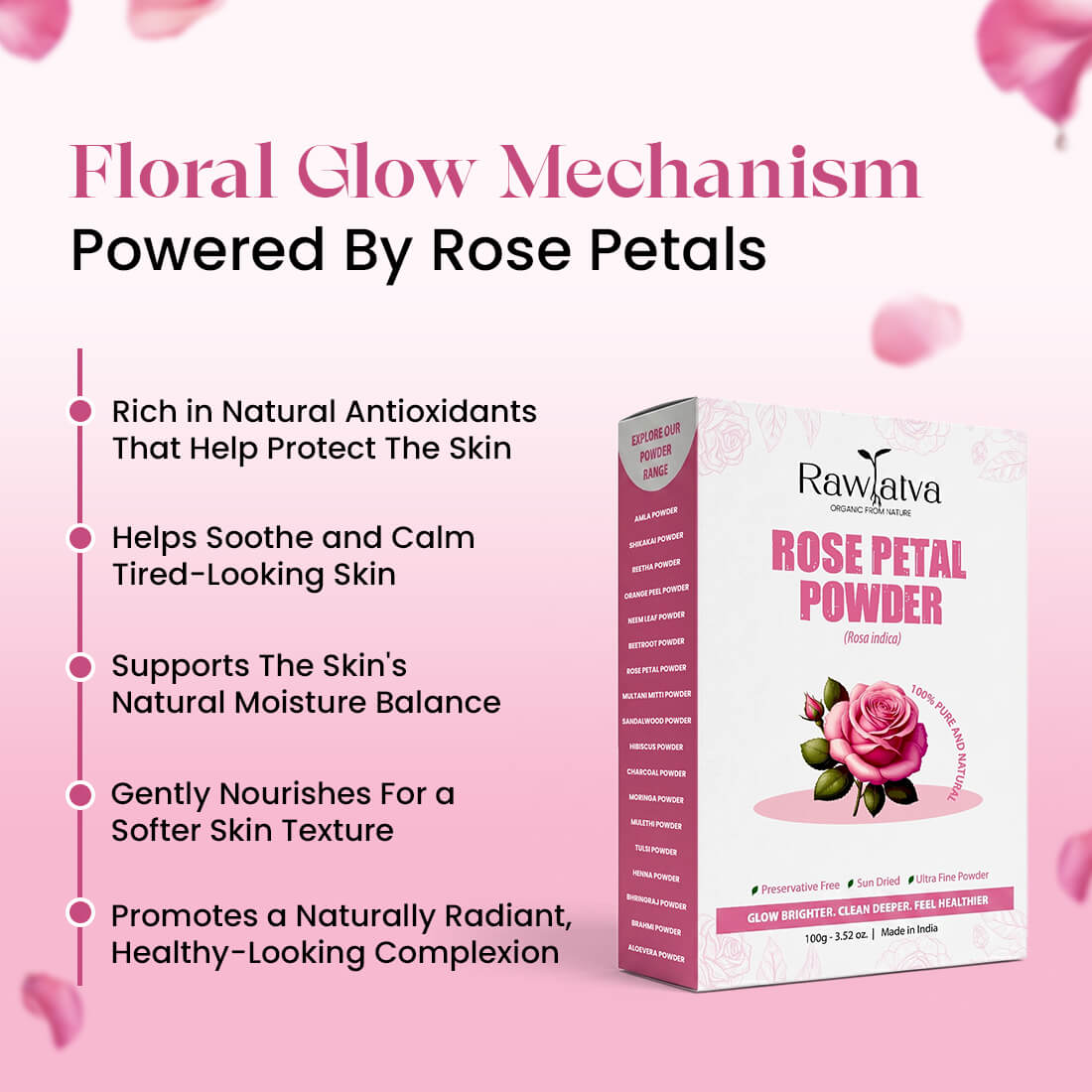 Rose Petal Powder | 100G