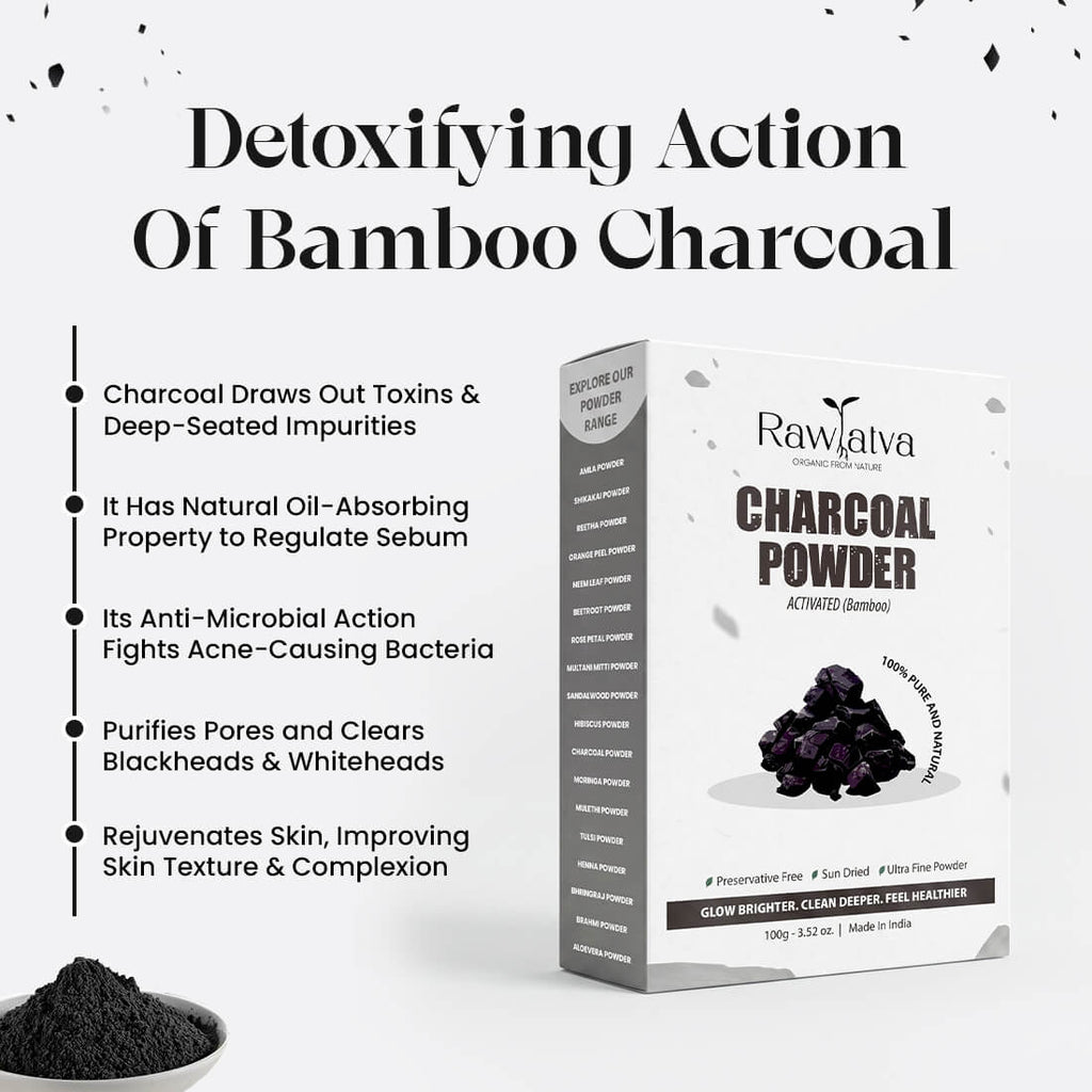 Bamboo Charcoal Powder | Deep Detox & Pore Cleansing | 100g