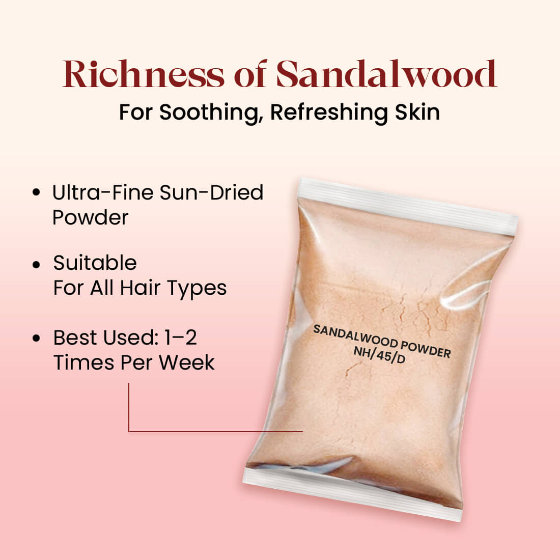 Sandalwood Powder | For Soft, Soothing Skin & Glow | 100g