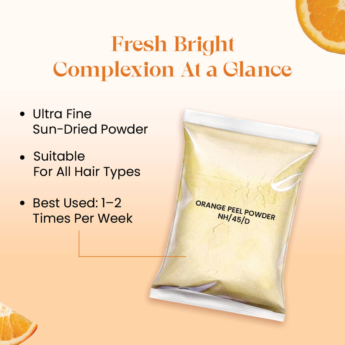 Orange Peel Powder | For Skin Brightening & Tan Removal | 200g