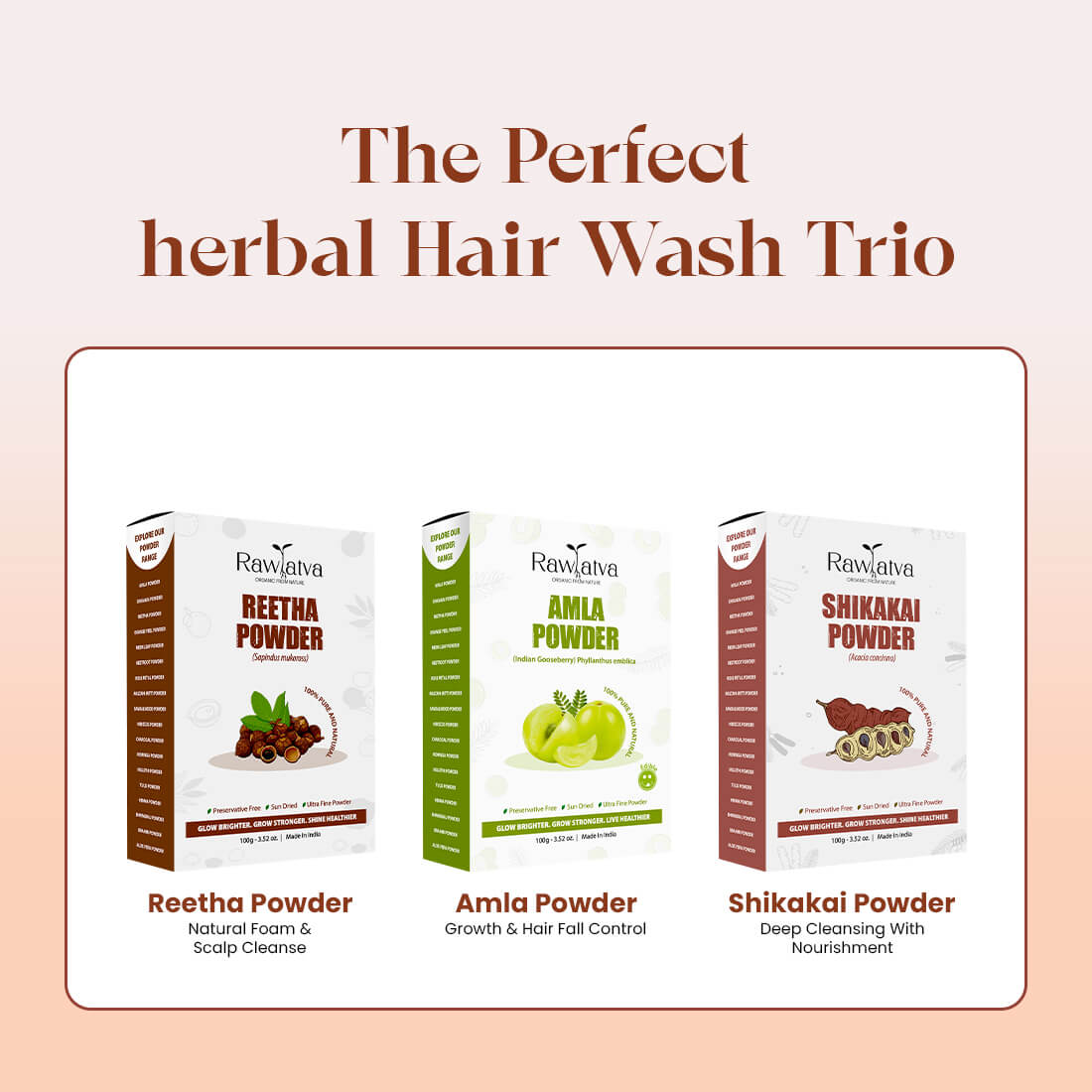 Reetha Powder for Clean Scalp & Healthy-Looking Hair, 100g
